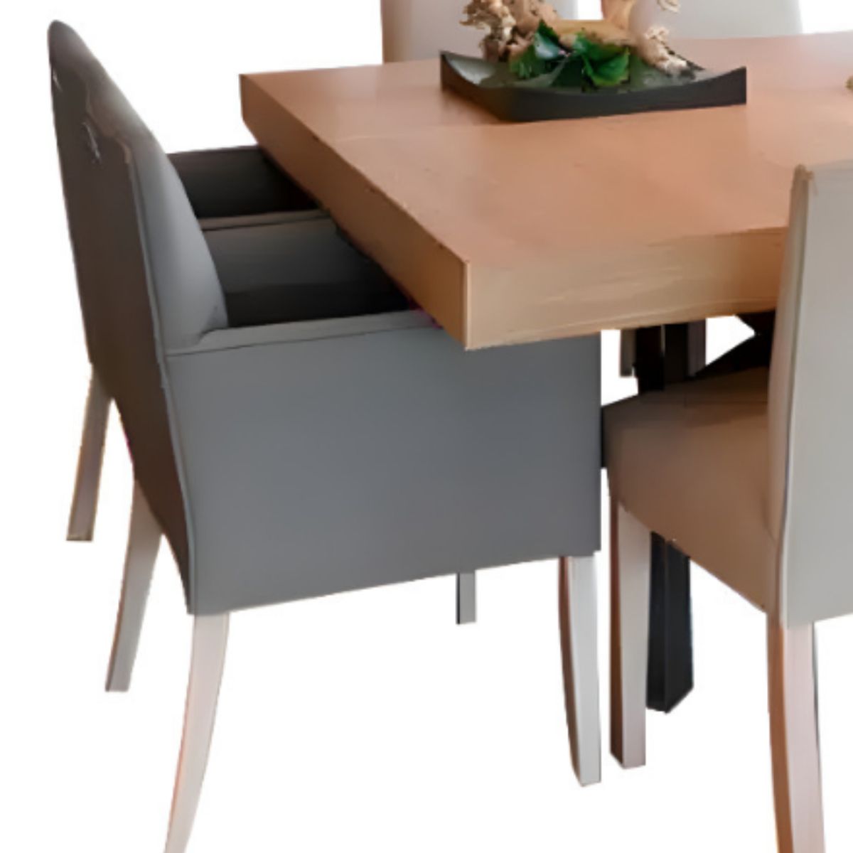 HOGAR & SPACIOS - HYS COMEDOR 8 SILLAS CLAUS BEIGE
