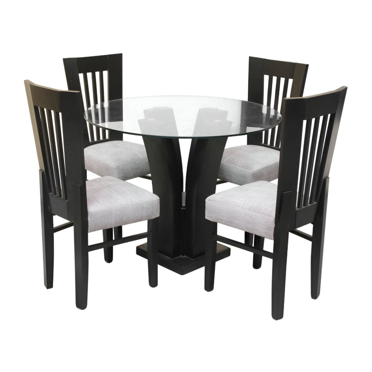 HOGAR & SPACIOS - HYS COMEDOR 4 SILLAS FACIT BEIGE
