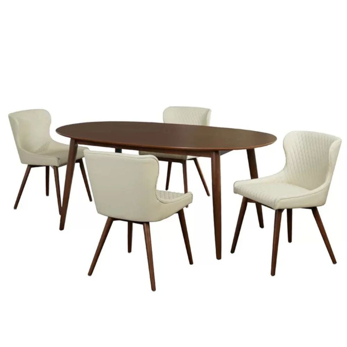 HOGAR & SPACIOS - HYS COMEDOR 4 SILLAS BETTY BEIGE
