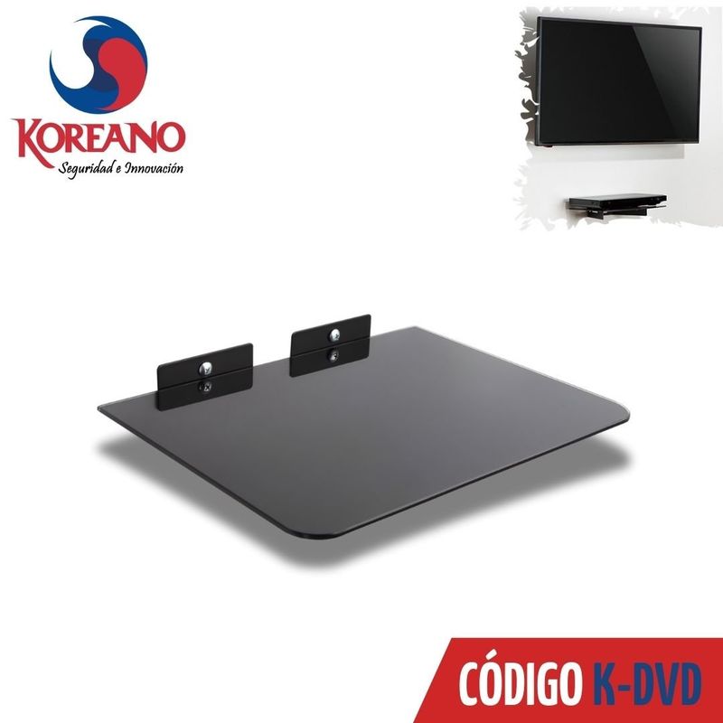 KOREANO SEGURIDAD E INNOVACION - Rack Repisa de Vidrio templado 4mm para DVD Blue ray Deco K-DVD