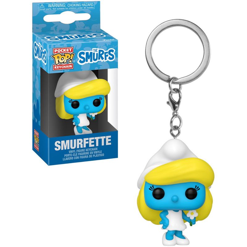 FUNKO - Pocket Keychain Los Pitufos - Pitufina - Llavero The Smurfs