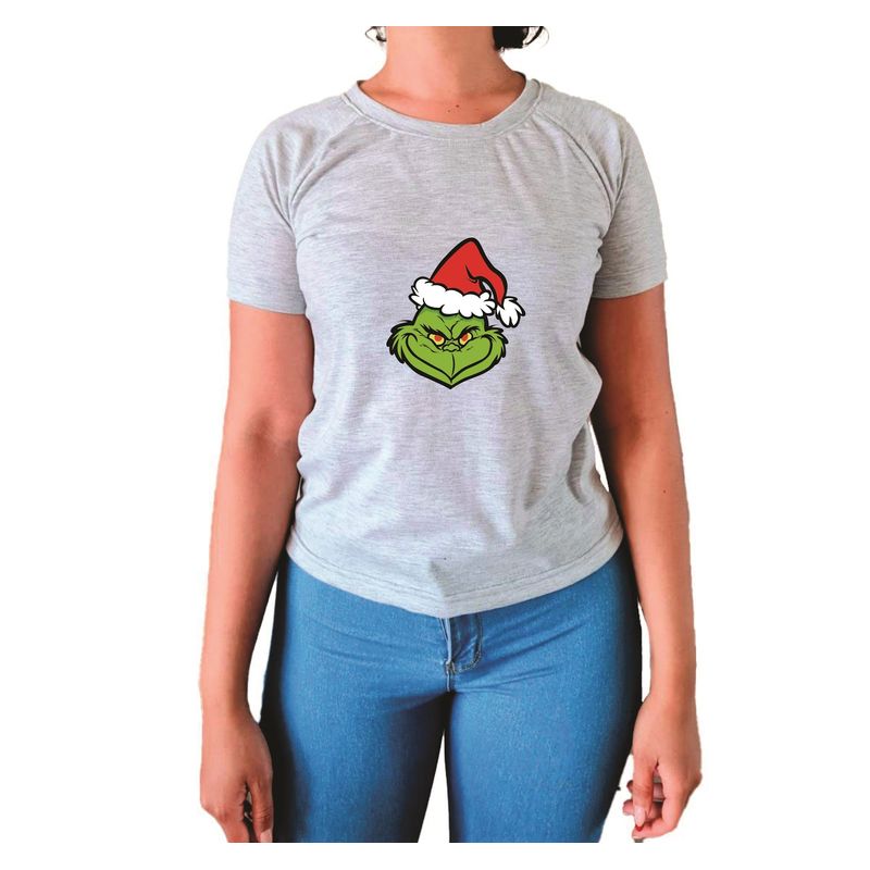 GENERICO - Polo Mujer Grinch - Nathalie Love It - Gris
