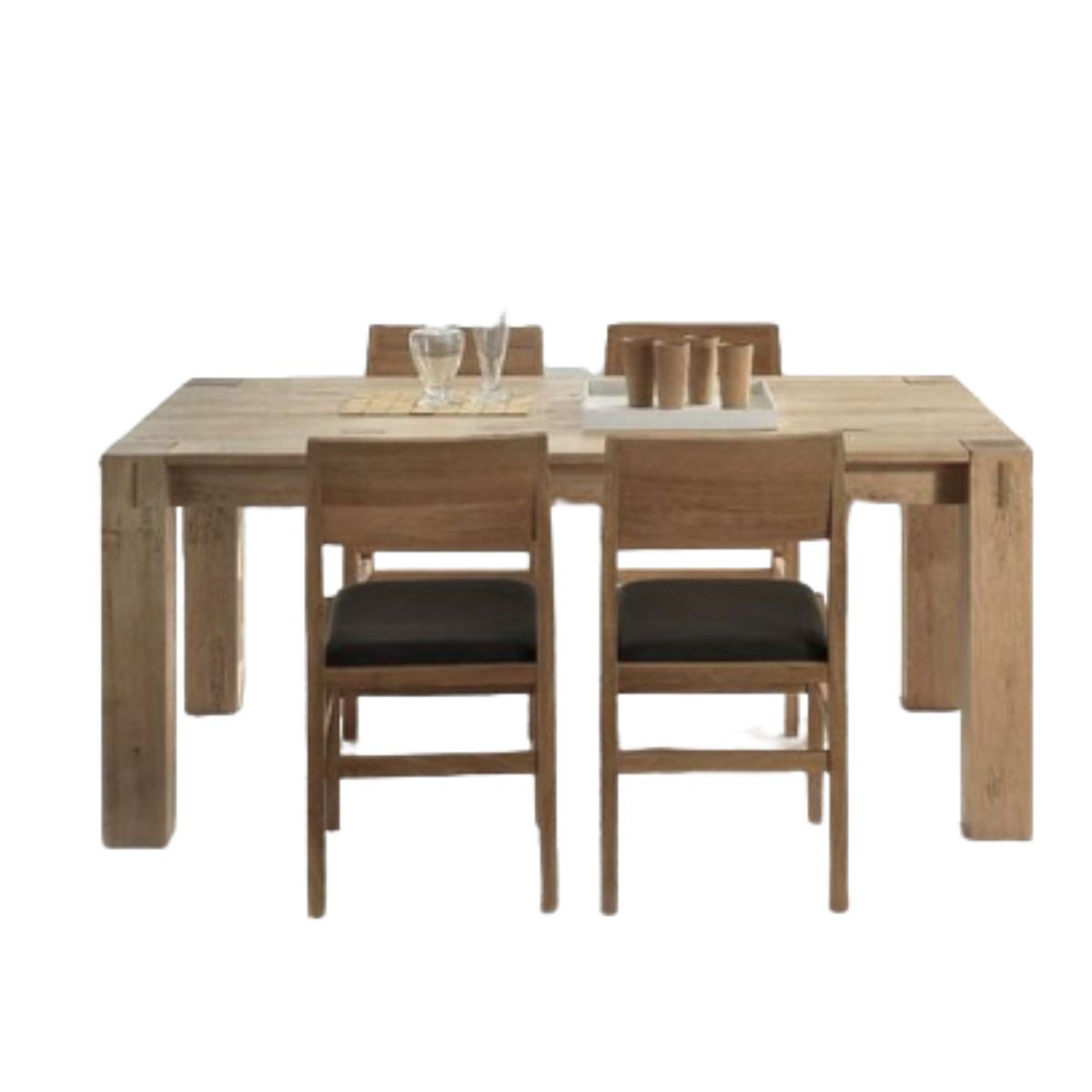 HOGAR & SPACIOS - HYS COMEDOR 6 SILLAS BARBARA MADERA