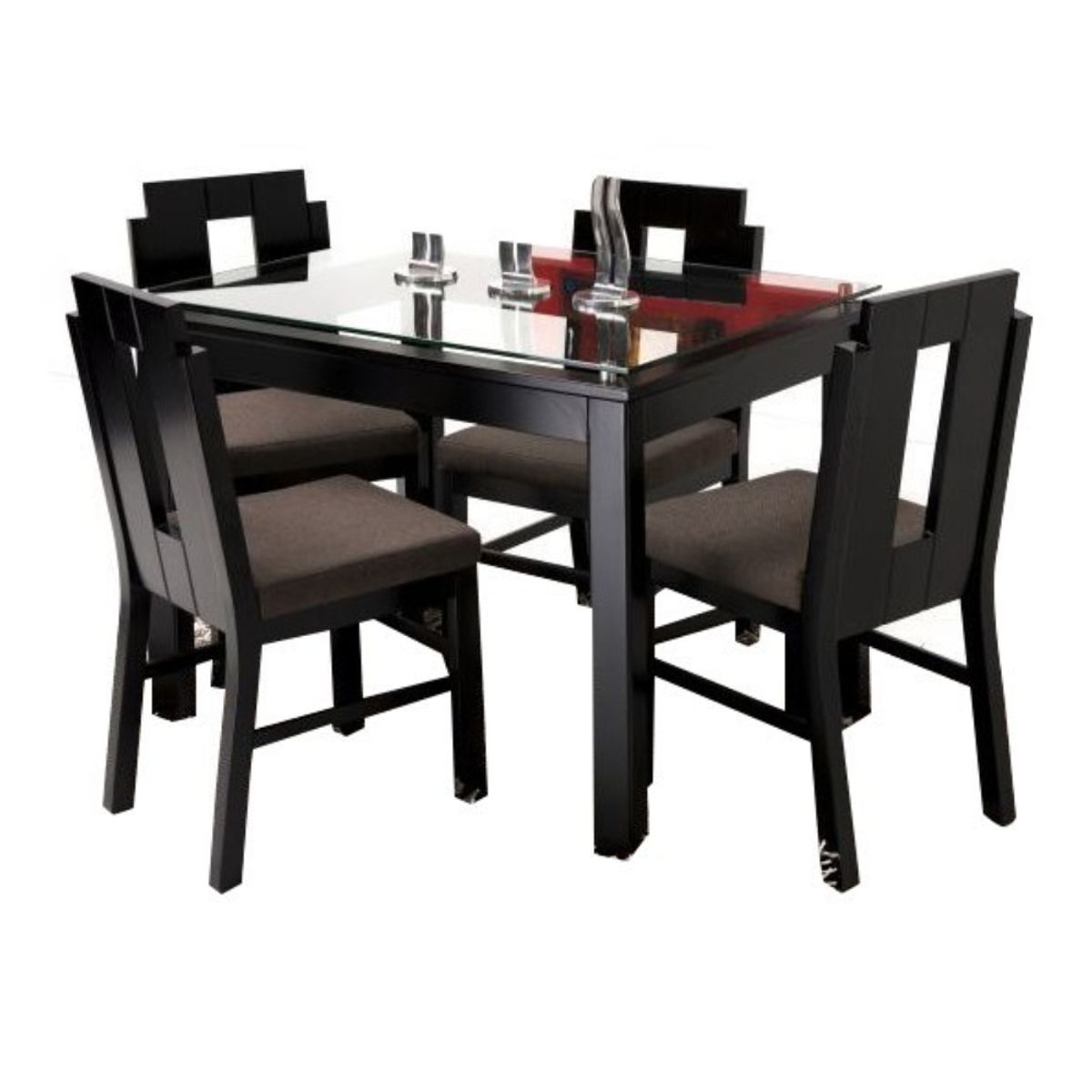 HOGAR & SPACIOS - HYS COMEDOR 4 SILLAS WALRUS MARRON