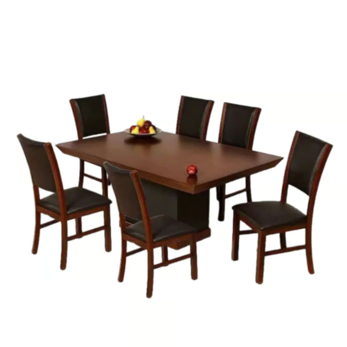 HOGAR & SPACIOS - HYS COMEDOR 6 SILLAS DERECK NEGRO