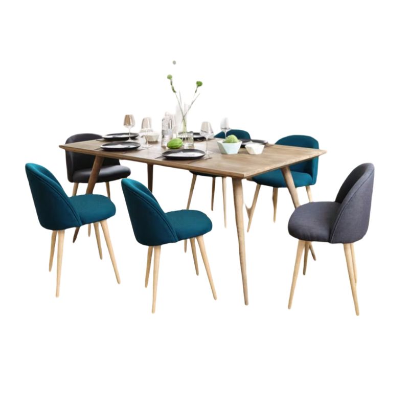 HOGAR & SPACIOS - HYS COMEDOR 6 SILLAS DAVID VERDE MAR