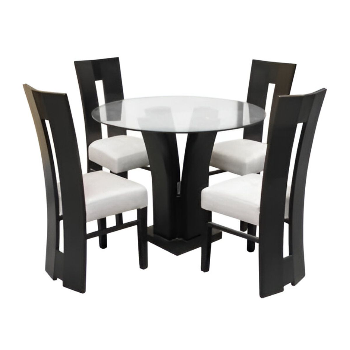 HOGAR & SPACIOS - HYS COMEDOR 4 SILLAS VINCIT BLANCO