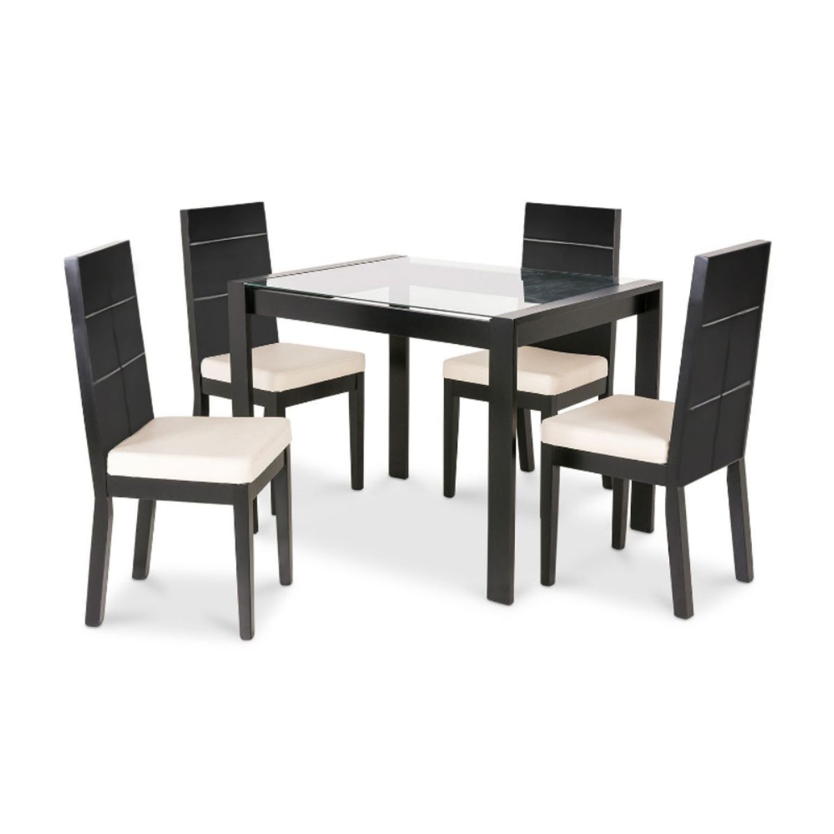 HOGAR & SPACIOS - HYS COMEDOR 4 SILLAS PIGEON BEIGE