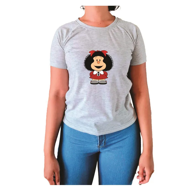 GENERICO - Polo mujer Mafalda - nathalie love it - Gris
