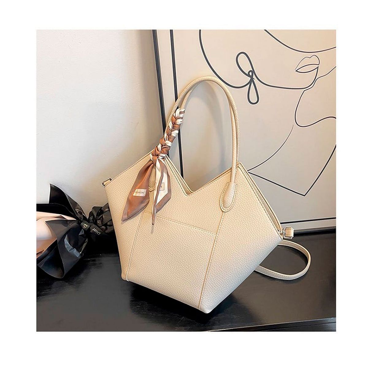 OEM - Cartera Bolso Blanco 2en1 Moderna y Elegante