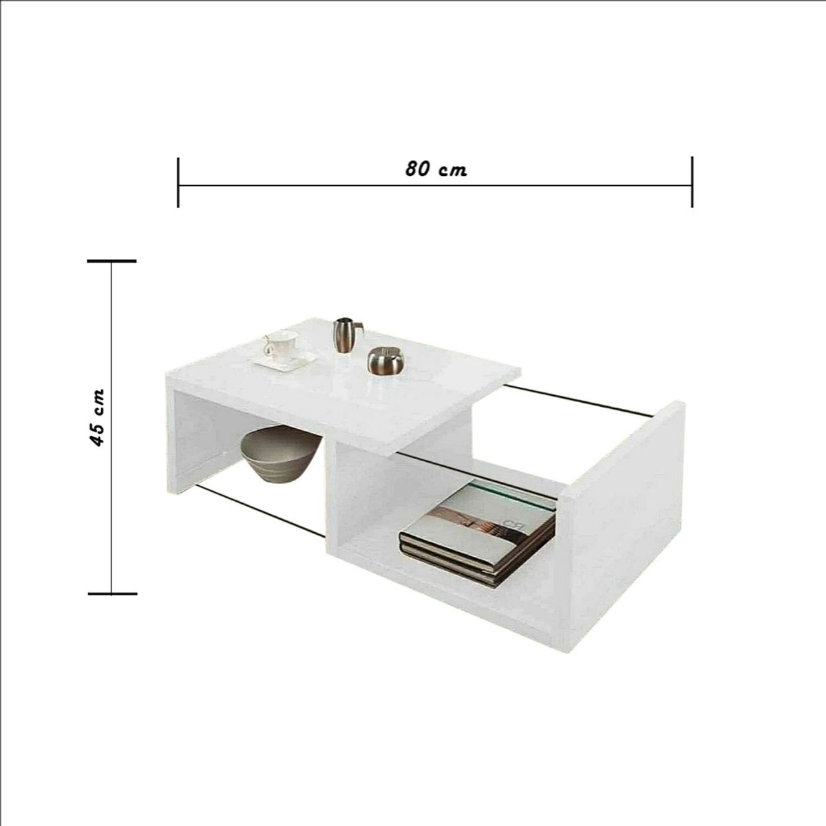 HOGAR & SPACIOS - HYS MESA CENTRO BONNEL BLANCO
