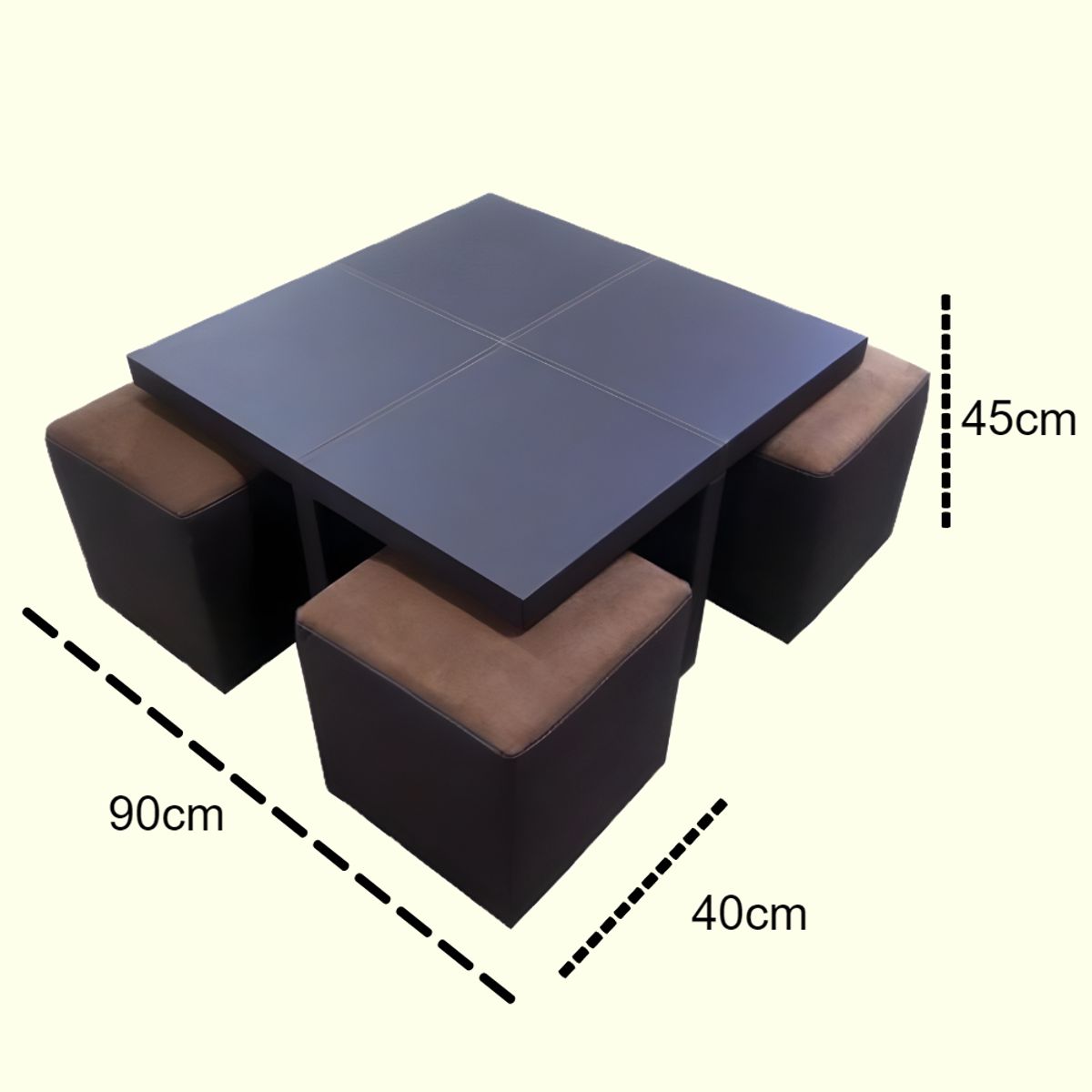 HOGAR & SPACIOS - HYS MESA CENTRO BORBON MARRON