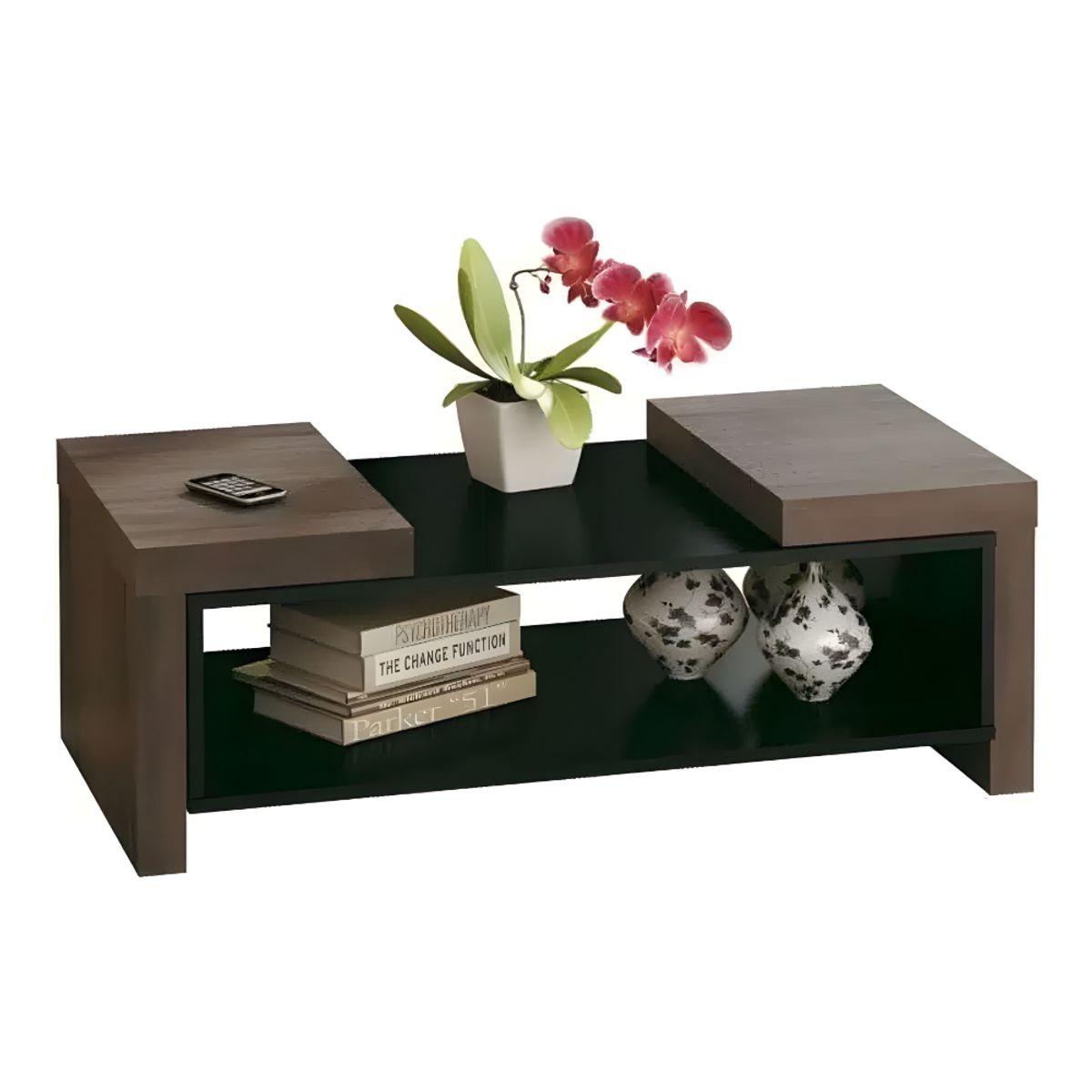 HOGAR & SPACIOS - HYS MESA CENTRO OLAYA MARRON OSCURO