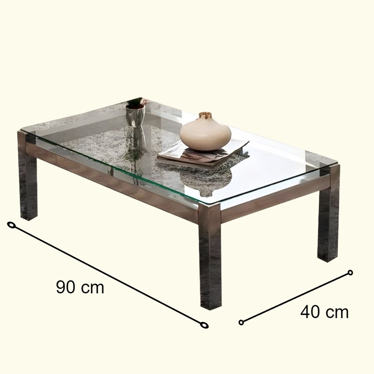 HOGAR & SPACIOS - HYS MESA CENTRO OSCAR GRIS CLARO