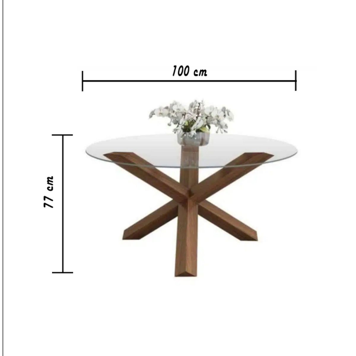 HOGAR & SPACIOS - HYS MESA LATERAL CRUZ CLOE MARRON