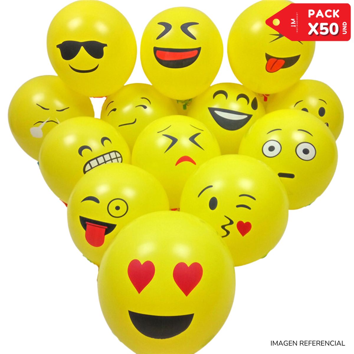 INSPIRA MARKET - Pelotas de niños caritas Pack x50