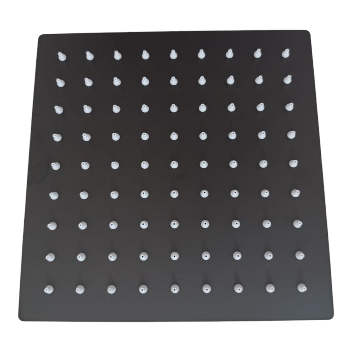 GENERICO - Combo Set Ducha 20cm + Llave Aleta Agua fría Negro Mate Acero Inox