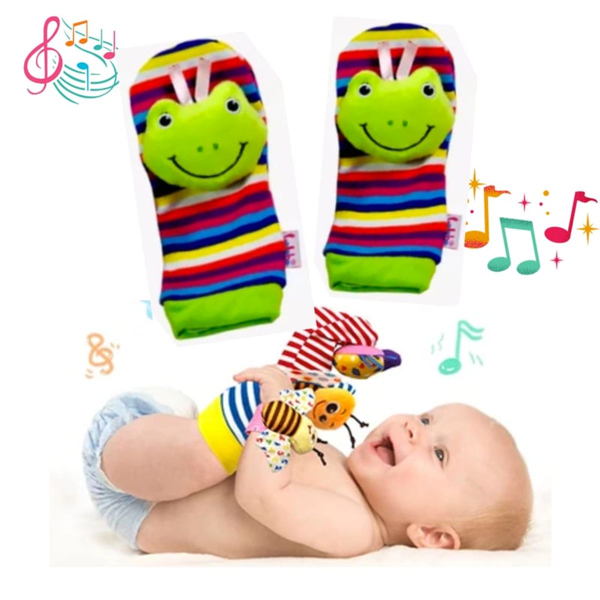 GENERICO - Medias de Estimulación Con Sonajero Rana