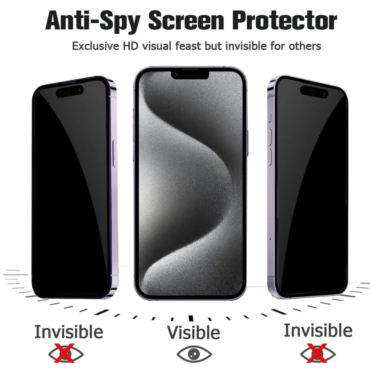 GENERICO - Protector de Pantalla para iPhone 16 Anti Espía Mica de Vidrio