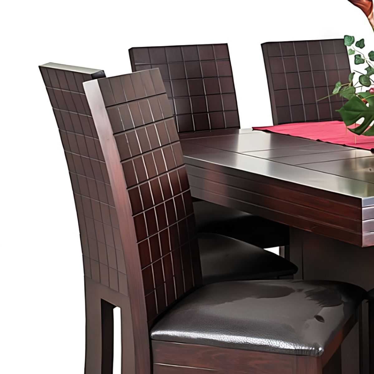 HOGAR & SPACIOS - HYS COMEDOR 8 SILLAS EDWARD NEGRO