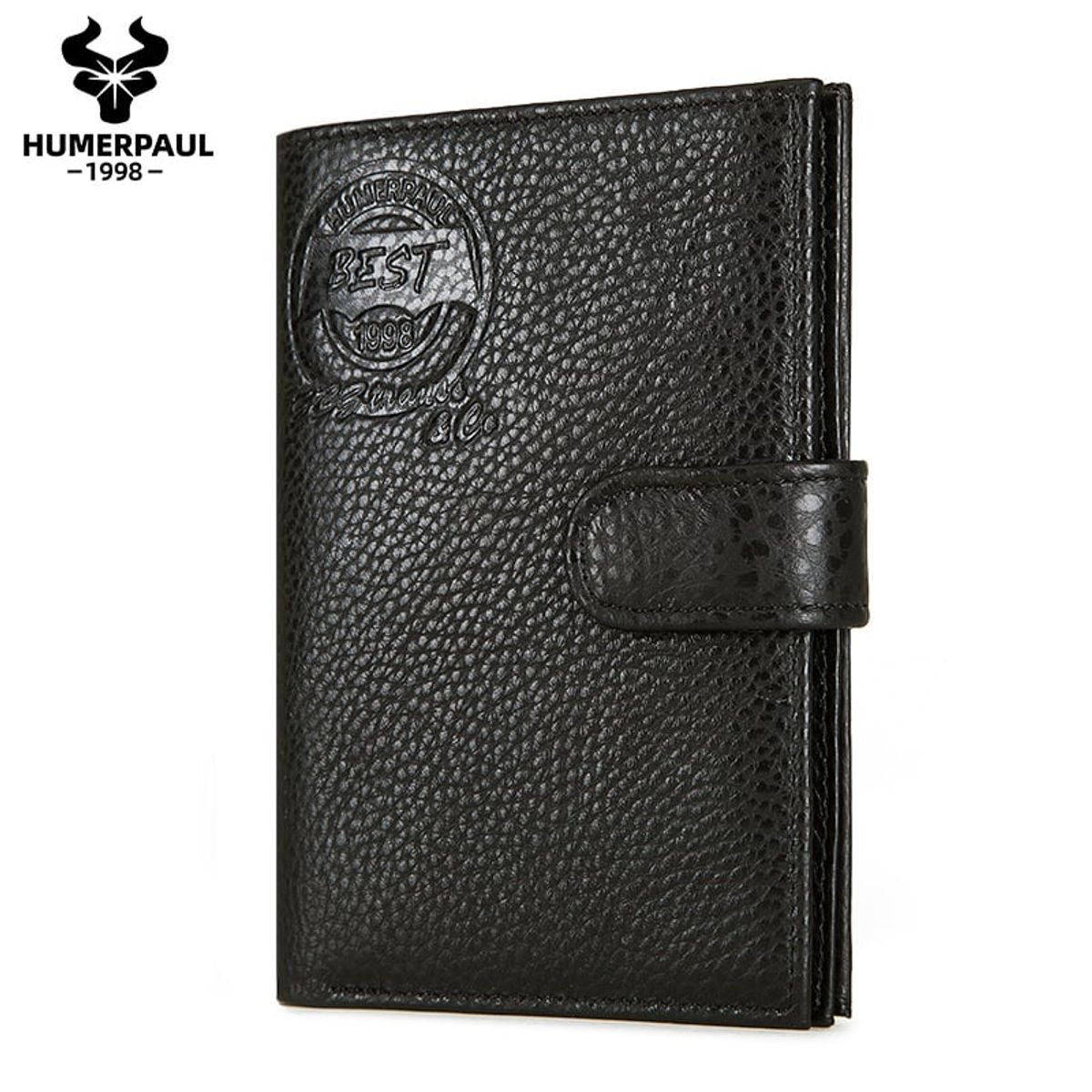 GENERICO - Billetera y Porta Pasaporte de Cuero Vacuno BP833 Humerpaul