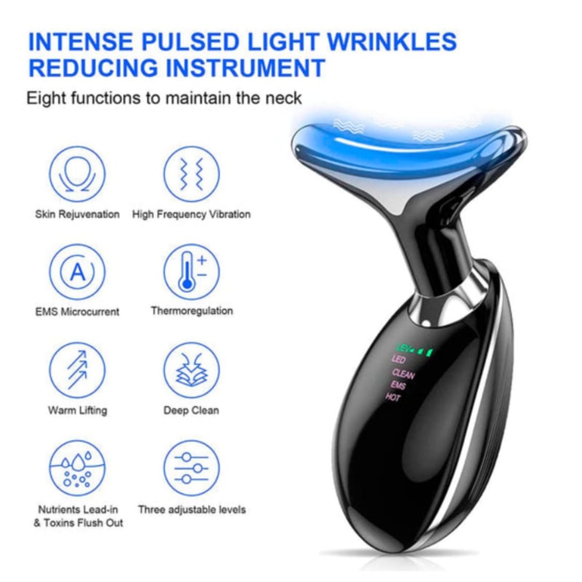 OEM - Masajeador Reductor Arrugas y papada con 3 luz Led RECARGABLE