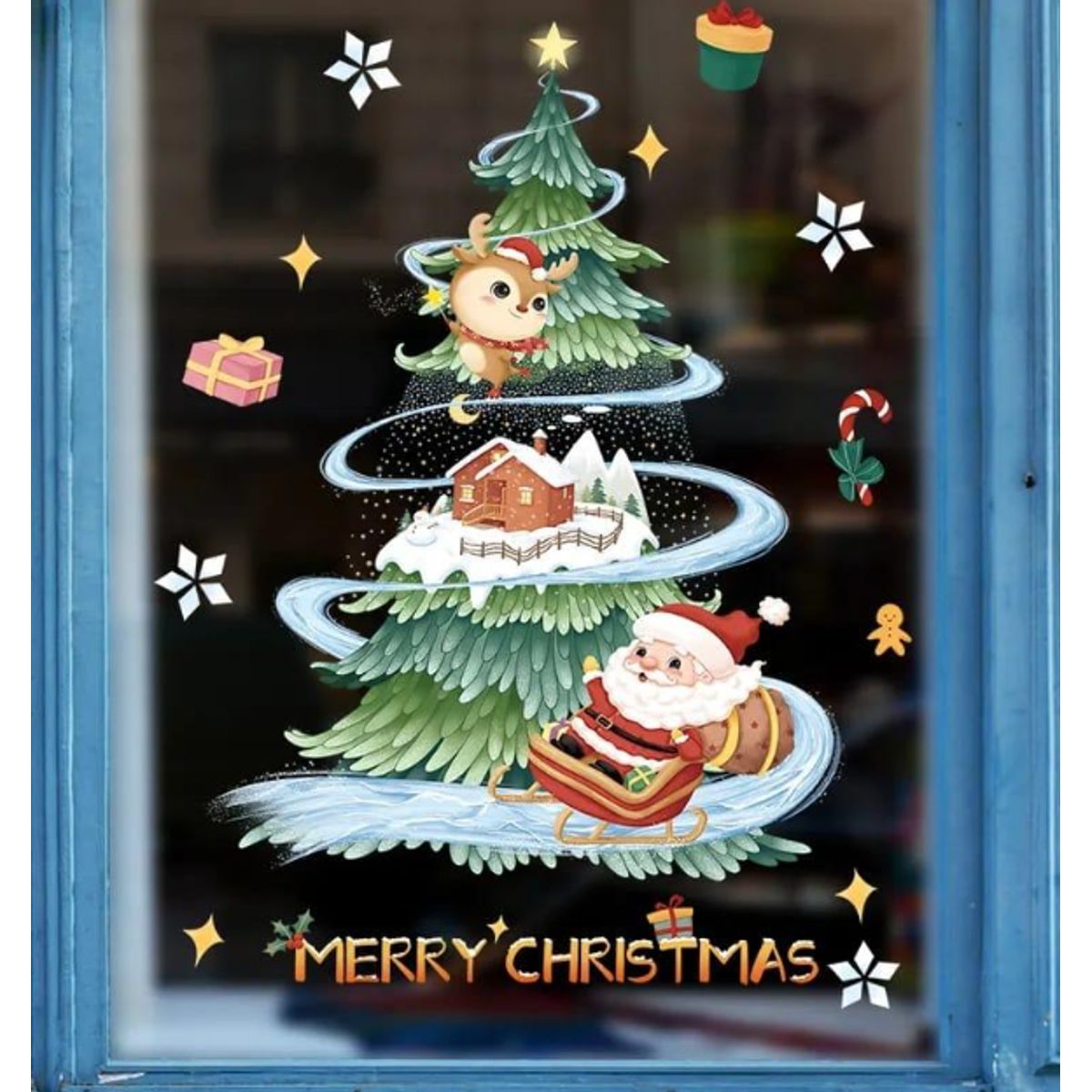 GENERICO - Pegatinas Navideñas - Decora tus ventanas