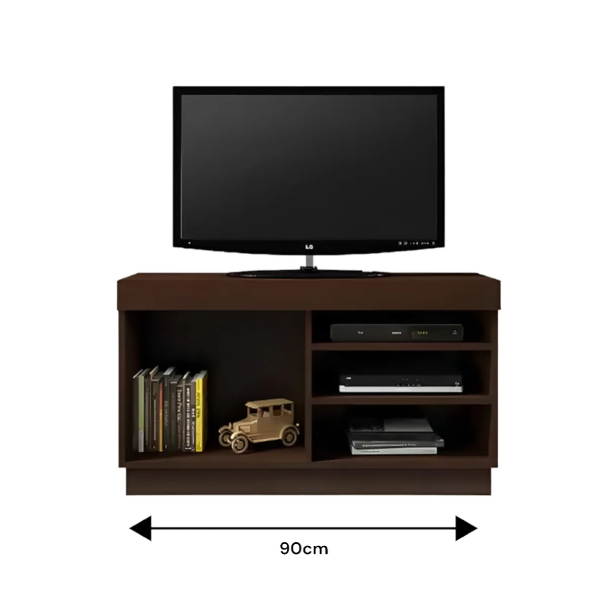 HOGAR & SPACIOS - HYS CENTRO DE ENTRETENIMIENTO LUCAS MARRON OSCURO