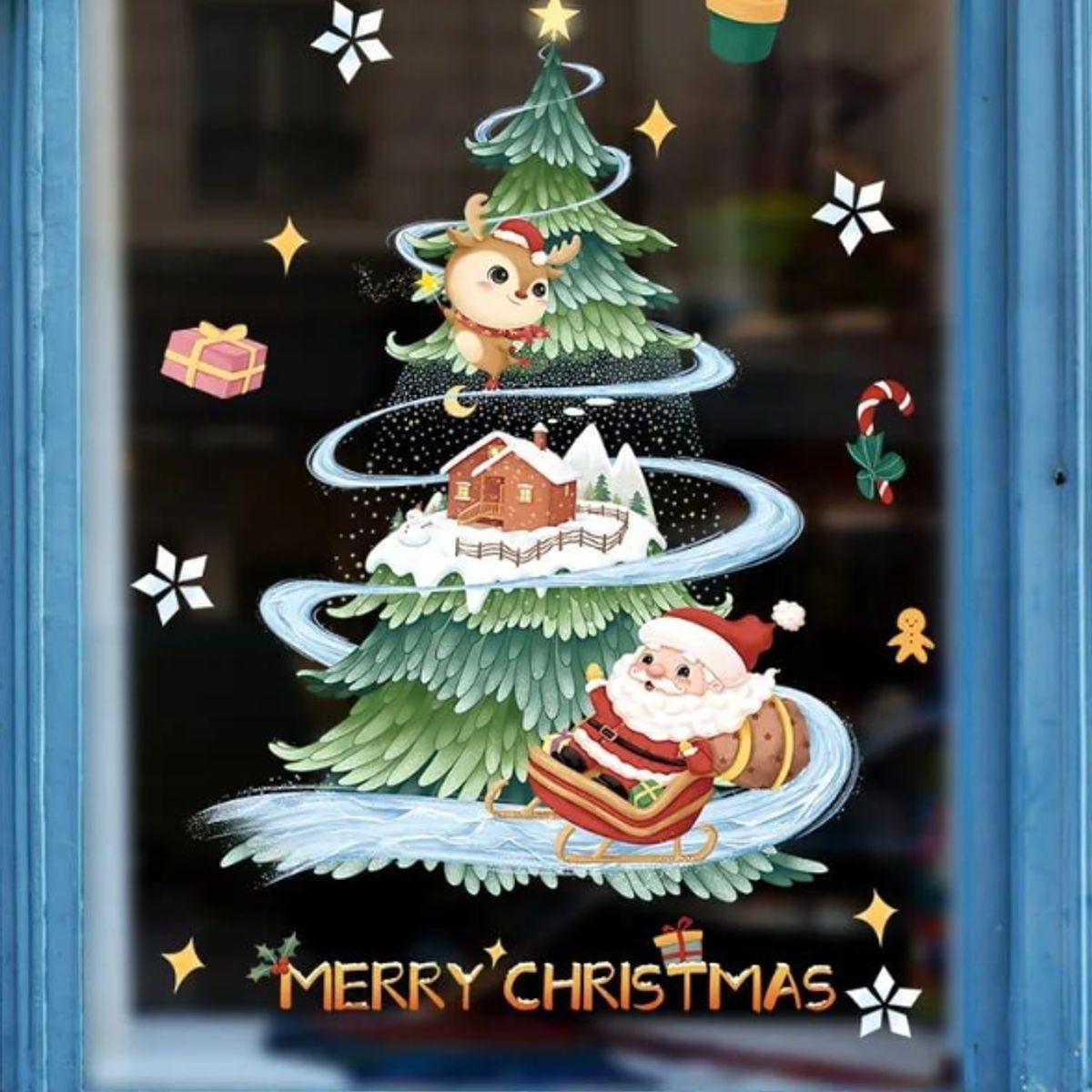 GENERICO - Pegatinas Navideñas - Decora tus ventanas