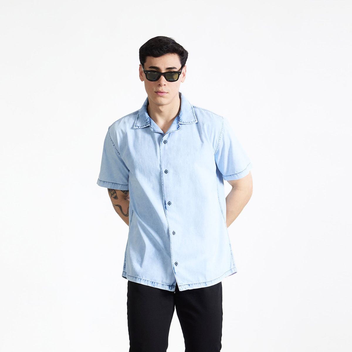 COTTON'S JEANS - CAMISA OVERSIZE MANGA CORTA PARA HOMBRE AXEL