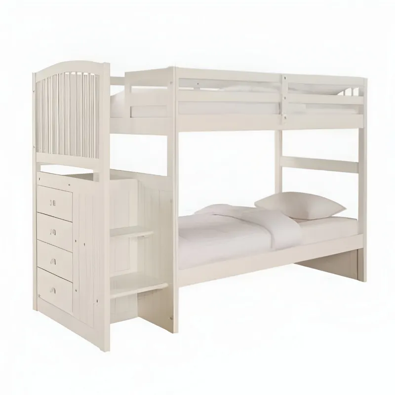 HOGAR & SPACIOS - HYS CAMAROTE 2 PLZ CON ESTANTE SEIDER NEGRO