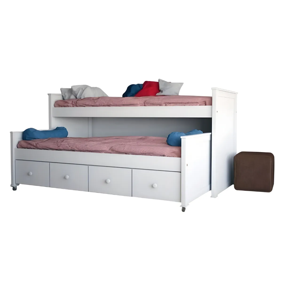 HOGAR & SPACIOS - HYS DORMITORIO 2 PLZ CON CAMA NIDO LIZANIA BLANCO