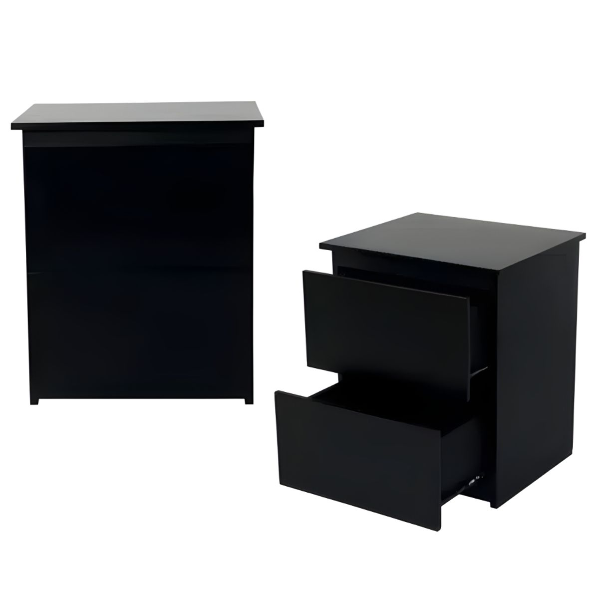 HOGAR & SPACIOS - HYS DORMITORIO 2 PLZ DONCELLA 2 VELADORES MARRON OSCURO