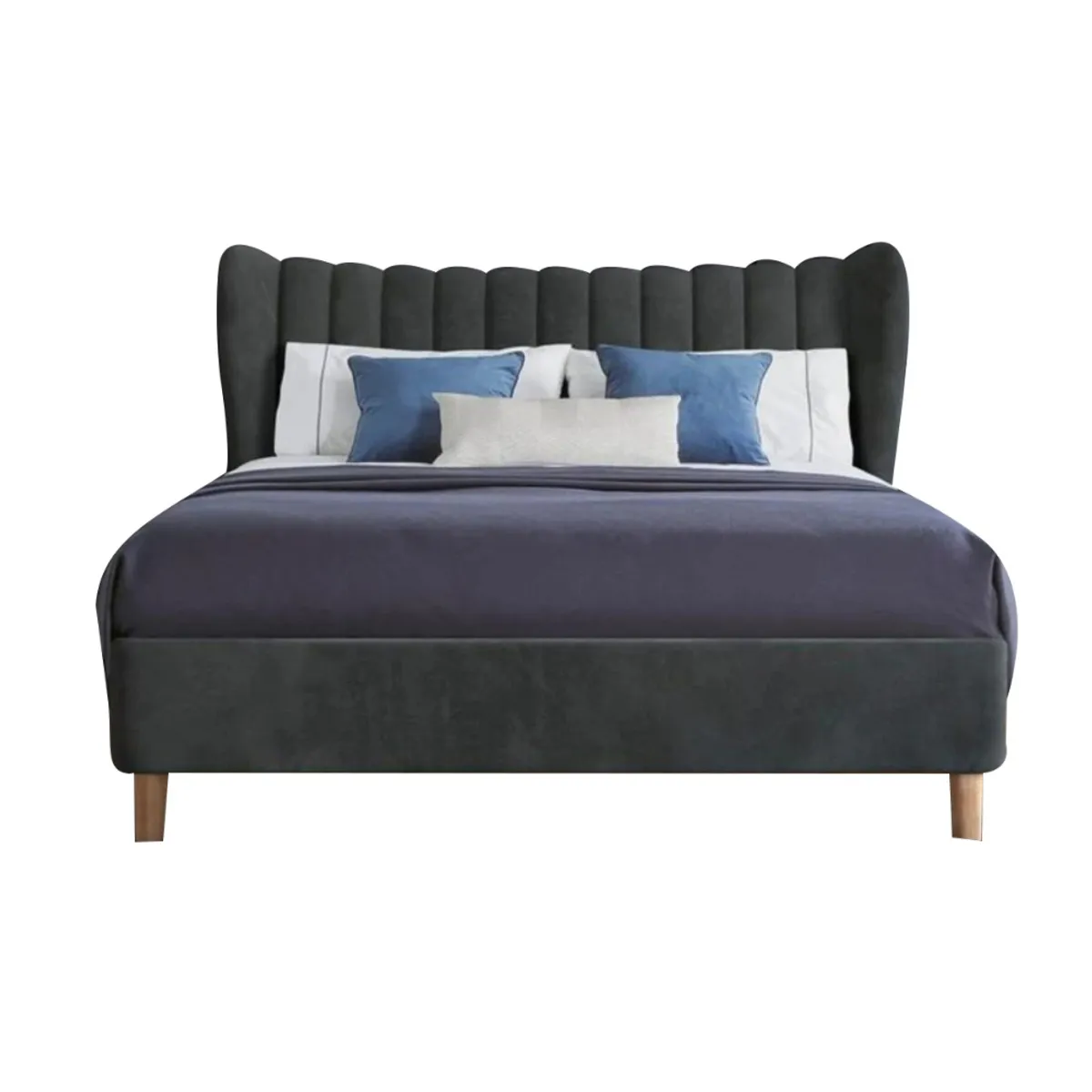 HOGAR & SPACIOS - HYS DORMITORIO 2 PLZ FLORENCE GRIS OSCURO