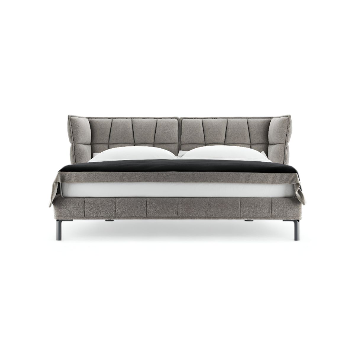 HOGAR & SPACIOS - HYS DORMITORIO 2 PLZ LOAF GRIS CLARO