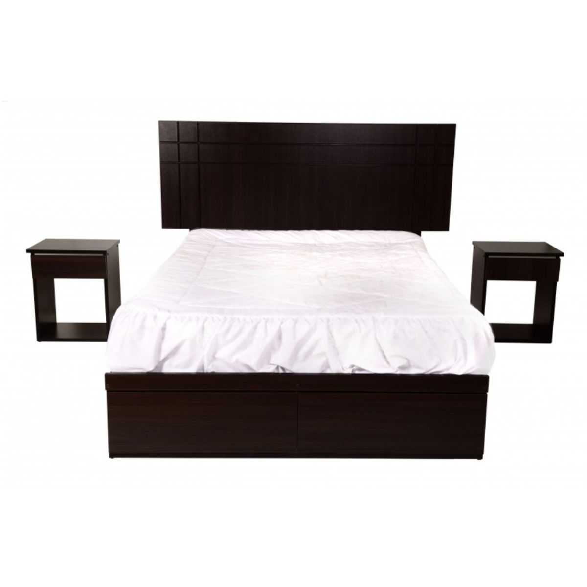 HOGAR & SPACIOS - HYS DORMITORIO 2 PLZ ORQUIDEA 2 VELADORES MARRON OSCURO