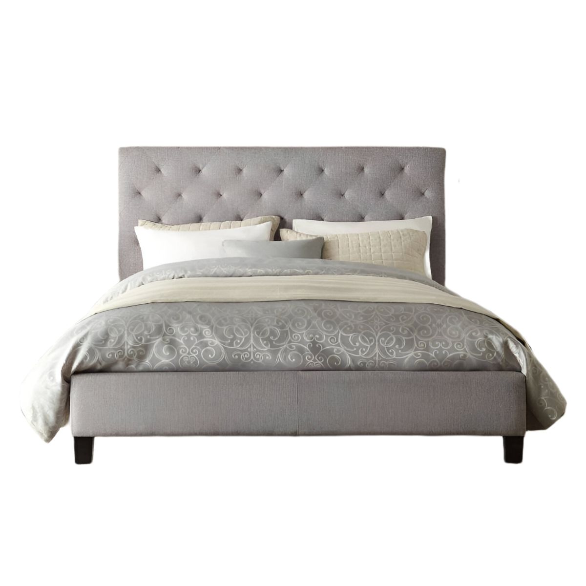 HOGAR & SPACIOS - HYS DORMITORIO 2 PLZ ROSTOV GRIS CLARO