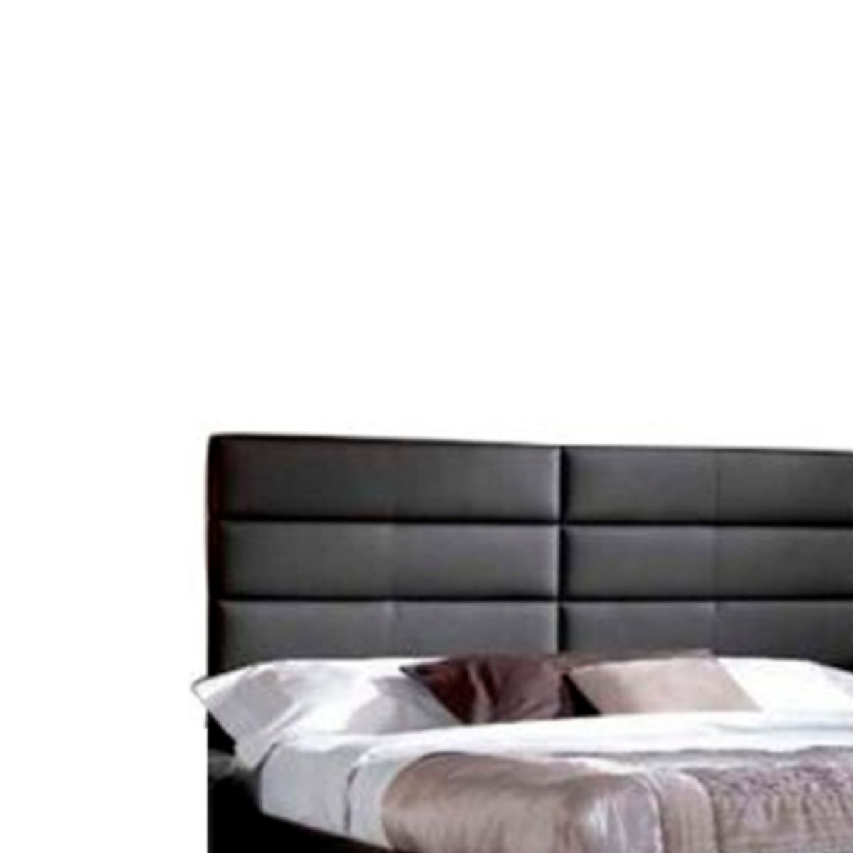 HOGAR & SPACIOS - HYS DORMITORIO KING OTTON MARRON OSCURO