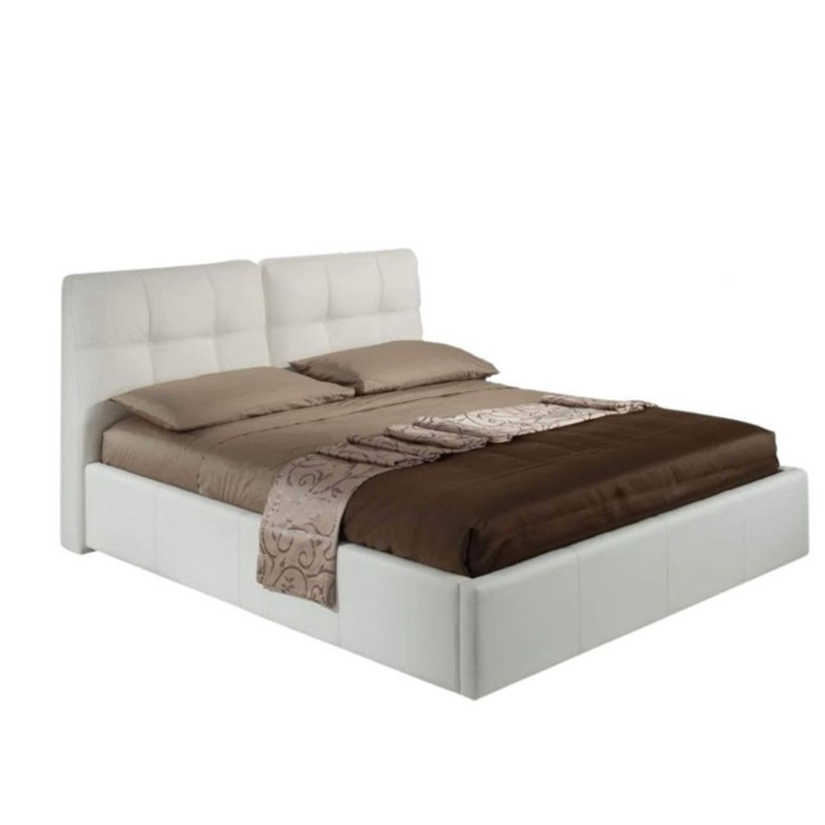 HOGAR & SPACIOS - HYS DORMITORIO QUEEN CASTILLA BLANCO