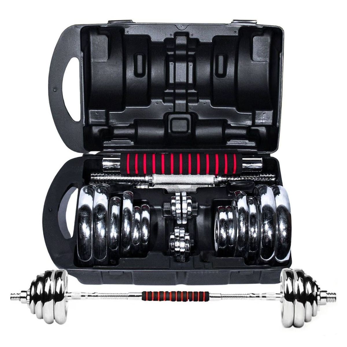 YORK - Set De Pesas York 20kg Mancuernas Adaptador