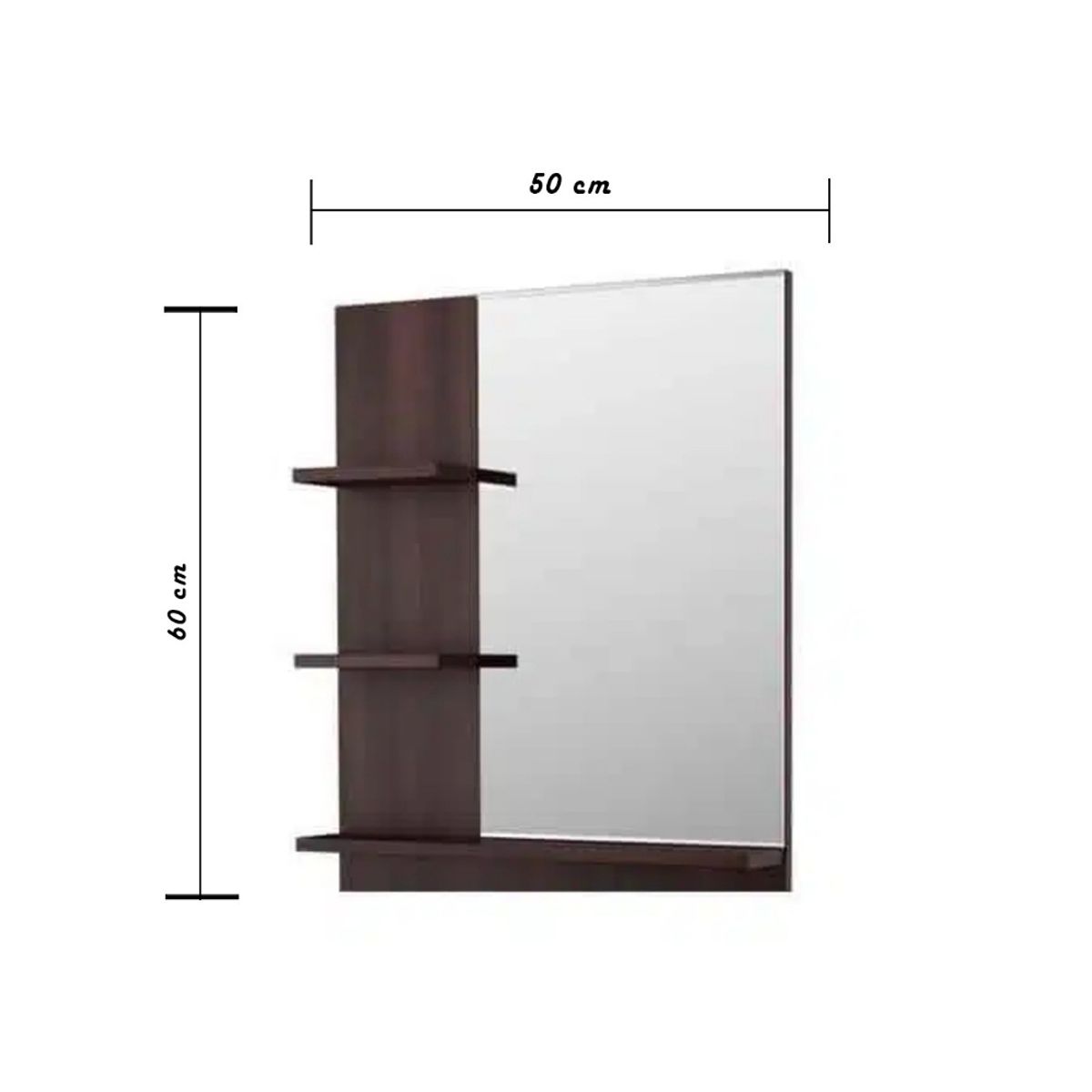 HOGAR & SPACIOS - HYS ESPEJO SAIL MARRON OSCURO