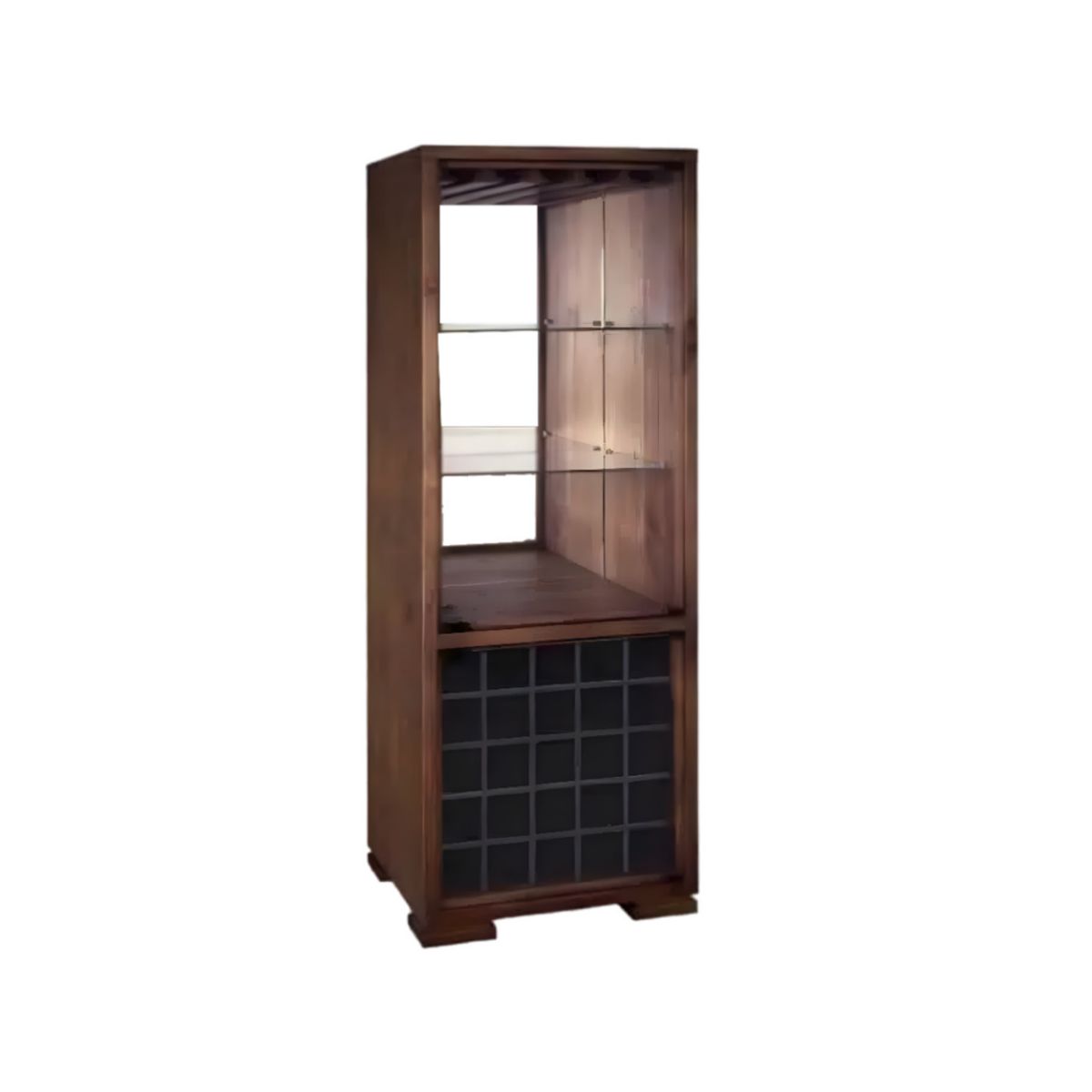 HOGAR & SPACIOS - HYS BAR NAPOLEON 2 NIVELES MARRON OSCURO