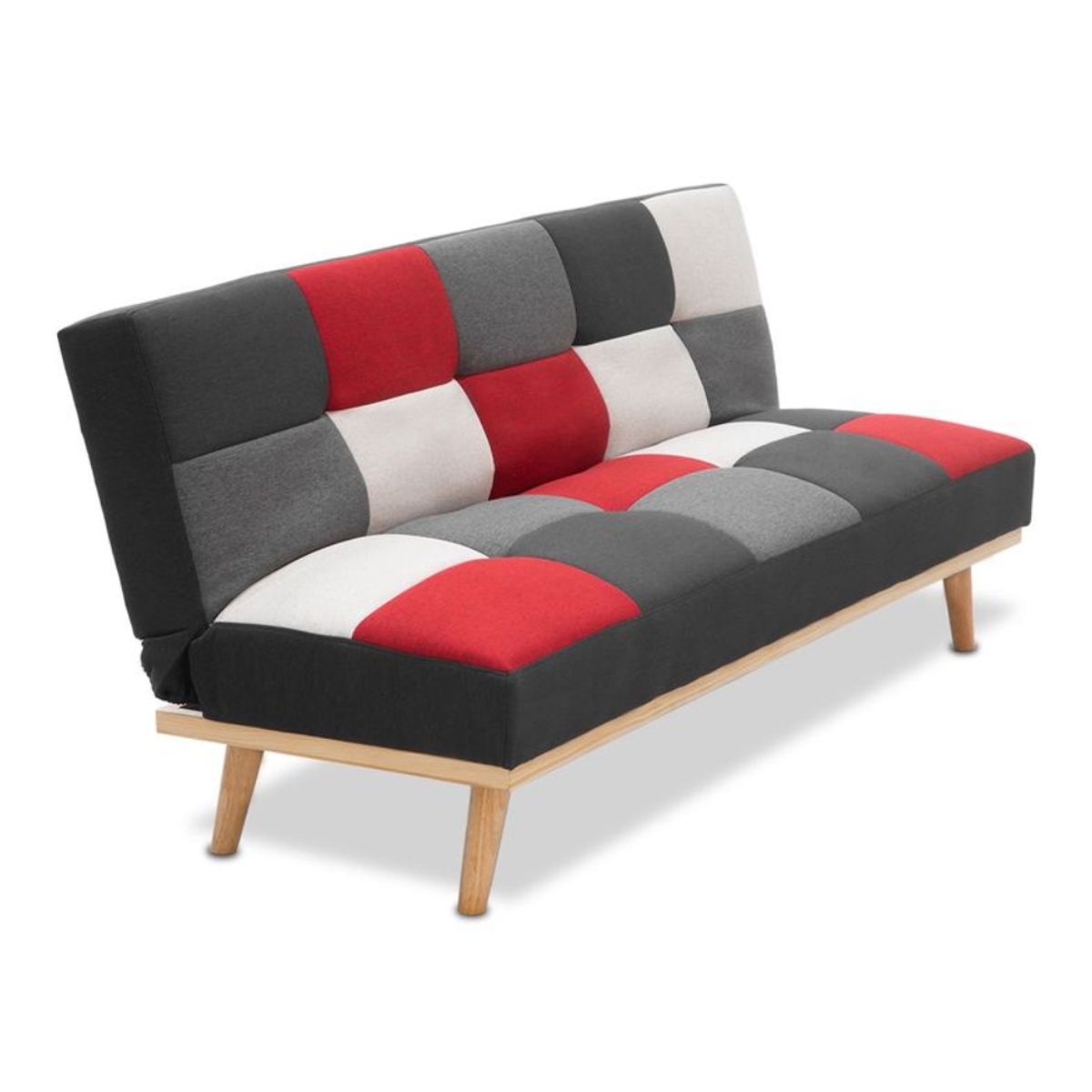 HOGAR & SPACIOS - HYS FUTON 2 CUERPOS WILLIAMS GRIS