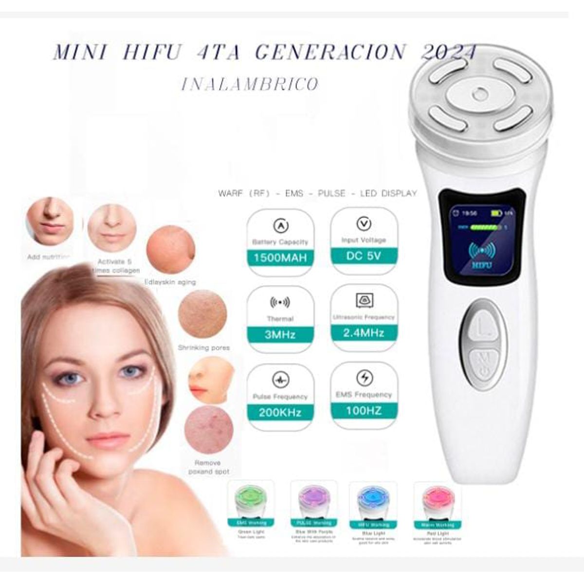 GENERICO - Mini Hifu 4ta Generación 4 En 1 Versión 2024