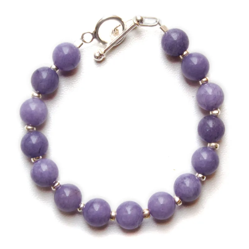 GENERICO - Pulsera de Cuarzo Aventurina con Detalles en Plata