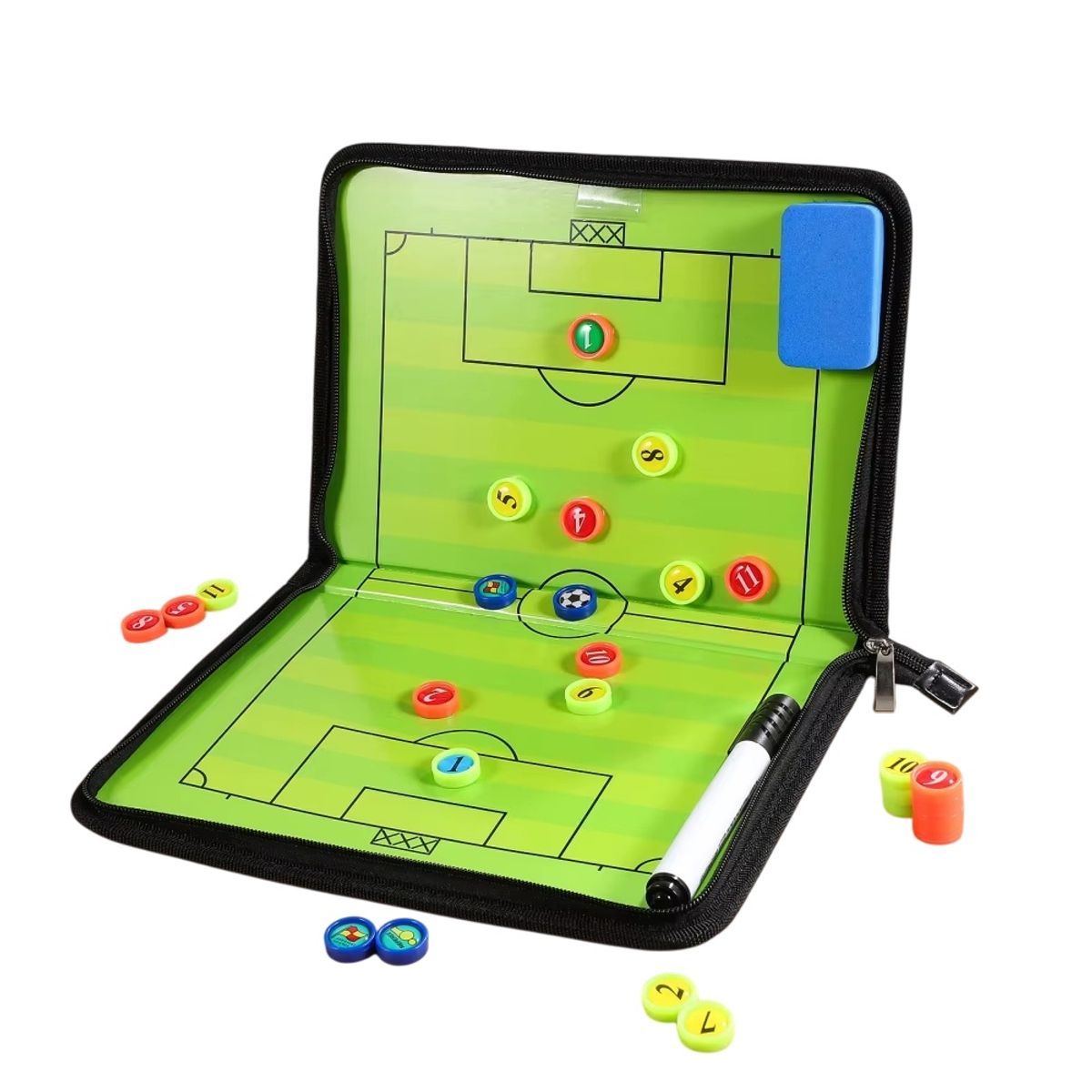 GENERICO - Tablero Táctico  de Futbol Con Estuche y Fichas Magnéticas
