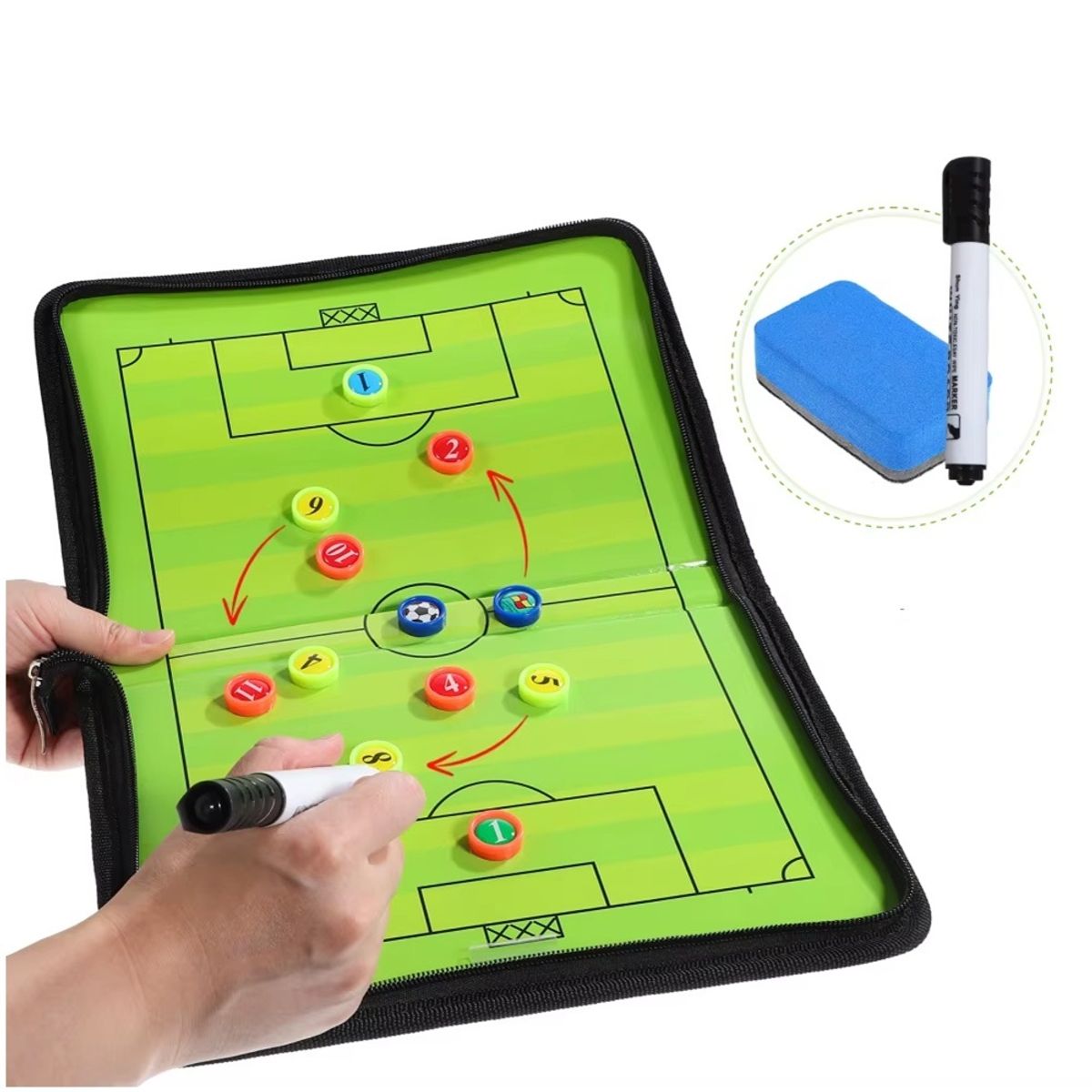 GENERICO - Tablero Táctico  de Futbol Con Estuche y Fichas Magnéticas