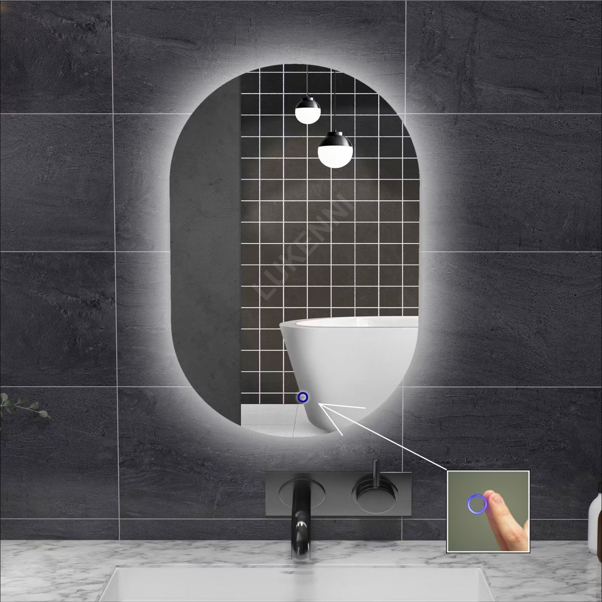 OEM - Espejo LED Tactil 50x70 cm LABAR