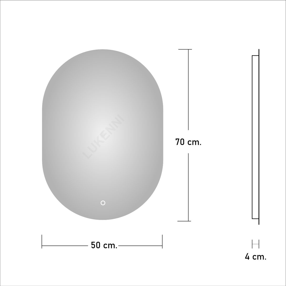 OEM - Espejo LED Tactil 50x70 cm LABAR