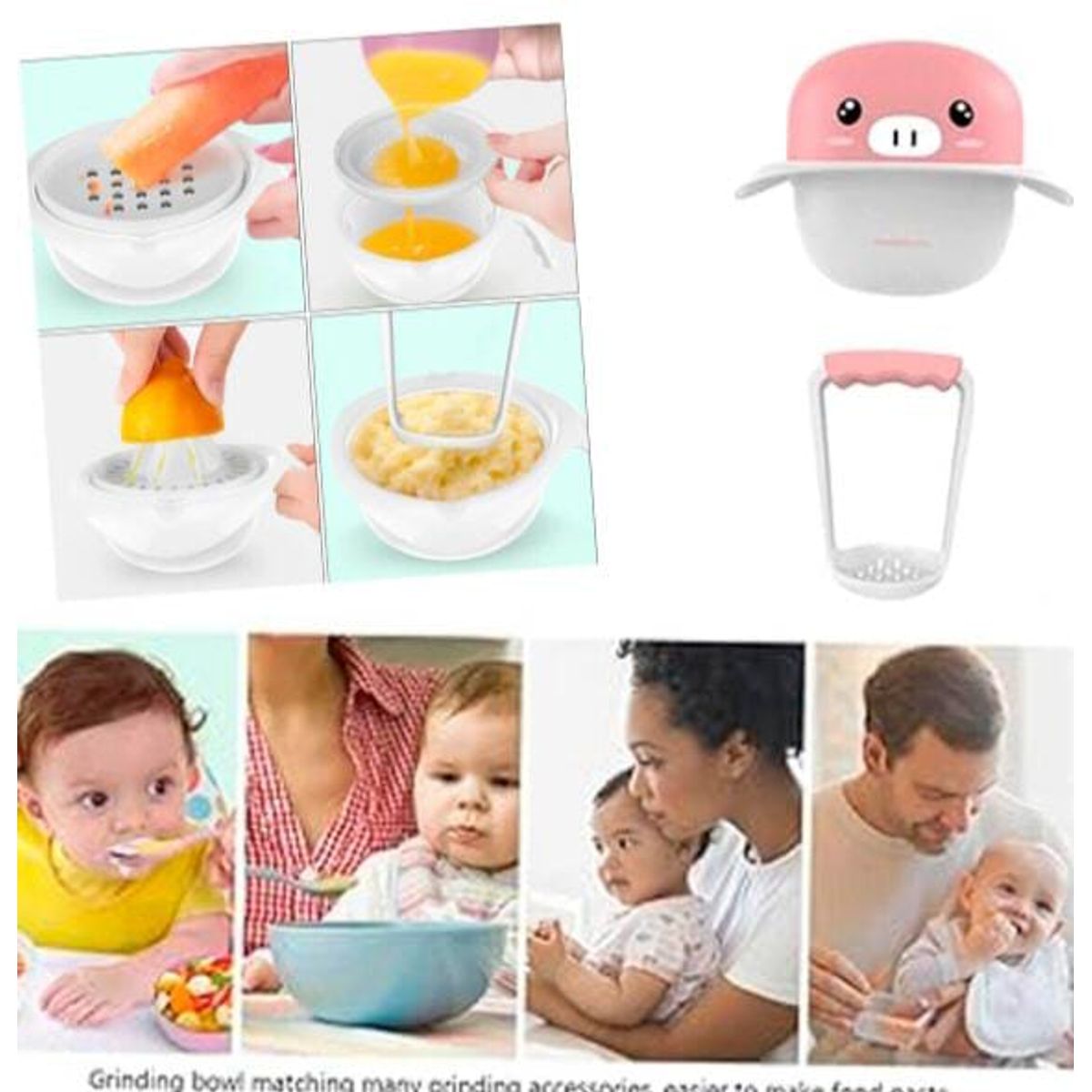 GENERICO - Bowl para Bebé multifunción rayador con accesorios